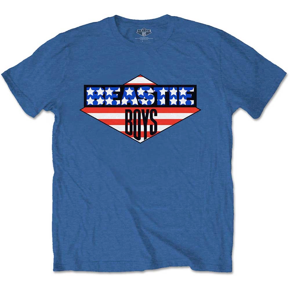 The Beastie Boys - American Flag Heren Tshirt - Blauw